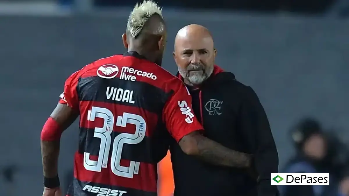 Arturo Vidal Jorge Sampaoli Flamengo